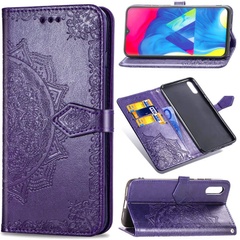 Кожаный чехол (книжка) Art Case с визитницей для Samsung Galaxy A02 Фиолетовый