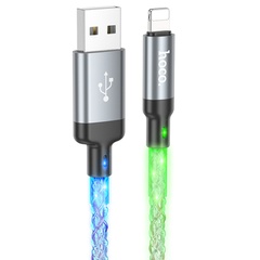 Дата кабель Hoco U112 Shine 2.4A USB to Lightning (1m), gray