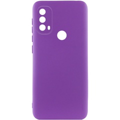 Чехол Silicone Cover Lakshmi Full Camera (A) для Motorola Moto E40 Фиолетовый / Purple