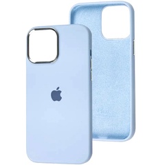 Чехол Silicone Case Metal Buttons (AA) для Apple iPhone 14 Pro Max (6.7") Голубой / Cloud Blue