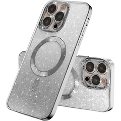 TPU чохол Delight case with MagSafe із захисними лінзами на камеру для Apple iPhone 15 Pro (6.1"), Серый / Gray