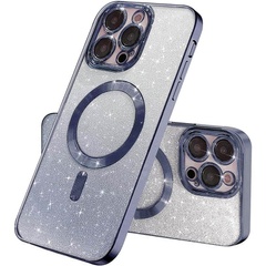 TPU чехол Delight case with MagSafe с защитными линзами на камеру для Apple iPhone 13 Pro (6.1") Серый / Lavender Gray