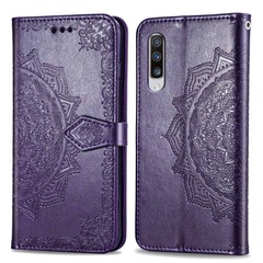 Кожаный чехол (книжка) Art Case с визитницей для Samsung Galaxy A70 (A705F) Фиолетовый