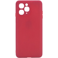 Силиконовый чехол Candy Full Camera для Apple iPhone 11 Pro (5.8") Красный / Camellia