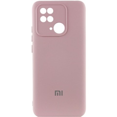 Чохол Silicone Cover Lakshmi Full Camera (AAA) with Logo для Xiaomi Redmi 10C, Рожевий / Pink Sand