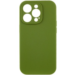 Чохол Silicone Case Full Camera Protective (AA) NO LOGO для Apple iPhone 15 Pro (6.1"), Зеленый / Dark Olive