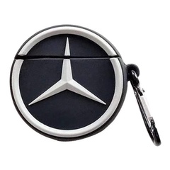 Силиконовый футляр Brand для наушников AirPods 1/2 + карабин Mercedes