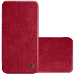Кожаный чехол (книжка) Nillkin Qin Series для OnePlus 9 Pro Красный