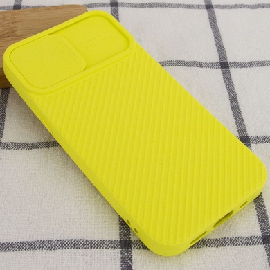 Чехол Camshield Square TPU со шторкой для камеры для Apple iPhone 12 Pro / 12 (6.1") Желтый