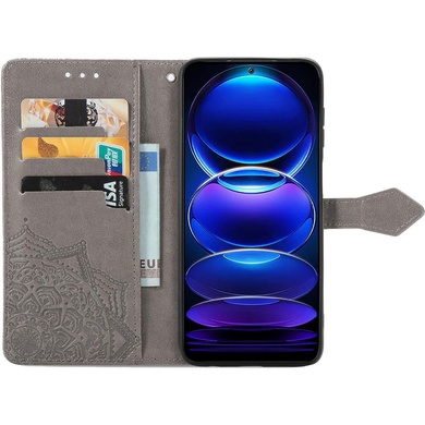 Кожаный чехол (книжка) Art Case с визитницей для Realme 12 Pro Серый