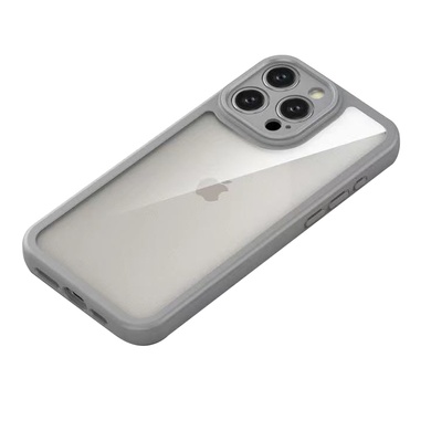 TPU чехол Transparent + Colour 1,5mm для Apple iPhone 13 Pro Max (6.7") Grey