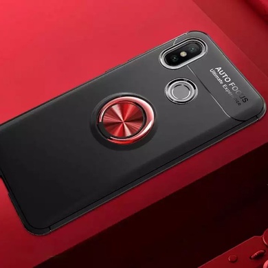 TPU чехол Deen ColorRing под магнитный держатель (opp) для Xiaomi Redmi S2 Черный / Красный