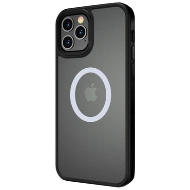 TPU+PC чохол Metal Buttons with MagSafe для Apple iPhone 12 Pro Max (6.7"), Чорний