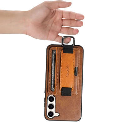 Шкіряний чохол Wallet case and straps для Samsung Galaxy A54 5G, Коричневый / Brown