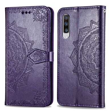 Шкіряний чохол (книжка) Art Case з візитницею для Samsung Galaxy A70 (A705F), Фіолетовий