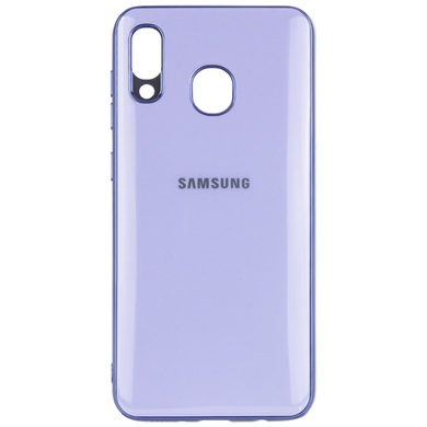 TPU чехол GLOSSY LOGO для Samsung Galaxy A20 / A30 Сиреневый