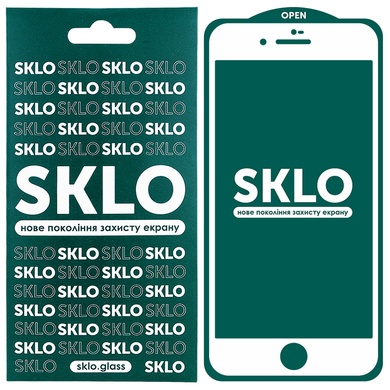 Захисне скло SKLO 5D для Apple iPhone 7 / 8 / SE (2020) (4.7 "), Білий