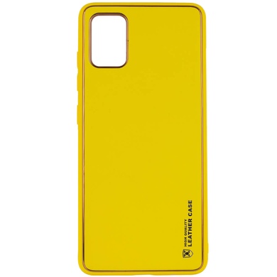 Кожаный чехол Xshield для Samsung Galaxy A51 Желтый / Yellow