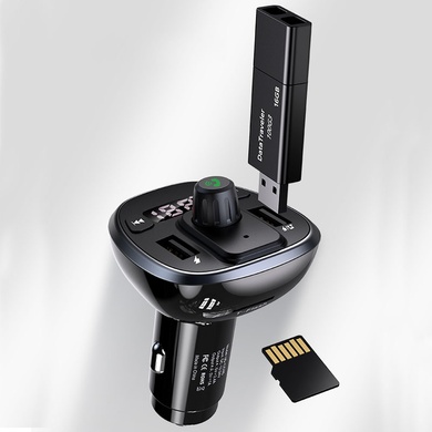 АЗУ USAMS US-CC115 C21 Bluetooth FM Tuner (2USB 3.4А) Черный