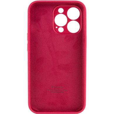 Чехол Silicone Case Full Camera Protective (AA) для Apple iPhone 14 Pro Max (6.7") Красный / Rose Red