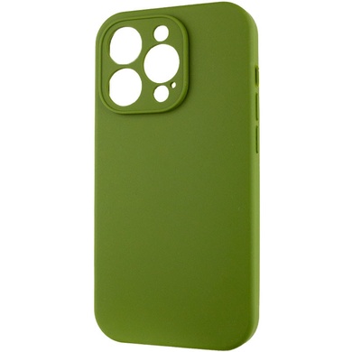 Чехол Silicone Case Full Camera Protective (AA) NO LOGO для Apple iPhone 15 Pro (6.1") Зеленый / Dark Olive