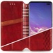 Шкіряний чохол книжка GETMAN Cubic (PU) для Xiaomi Redmi 9C, Червоний