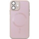 Чехол TPU+Glass Sapphire Midnight with MagSafe для Apple iPhone 12 (6.1") Розовый / Pink Sand