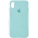 Чехол Silicone Case Full Protective (AA) для Apple iPhone X (5.8") / XS (5.8") Бирюзовый / Swimming pool