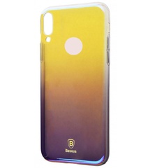 TPU чехол Baseus Gradient для Huawei P Smart+ (nova 3i) Желтый / Фиолетовый (прозрачный)