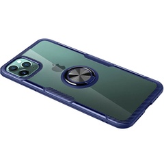 TPU+PC чехол Deen CrystalRing for Magnet (opp) для Apple iPhone 11 Pro (5.8") Бесцветный / Синий