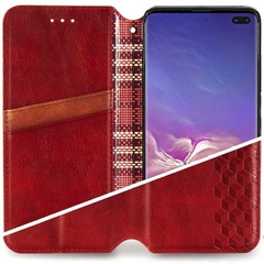 Кожаный чехол книжка GETMAN Cubic (PU) для Samsung Galaxy S21 FE Красный
