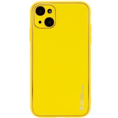Кожаный чехол Xshield для Apple iPhone 14 Plus (6.7") Желтый / Yellow