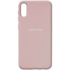 Чохол Silicone Cover Full Protective (AA) для Samsung Galaxy A02, Рожевий / Pink Sand