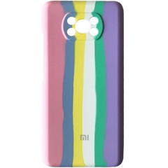 Чехол Silicone Cover Full Rainbow для Xiaomi Poco X3 NFC / Poco X3 Pro Розовый / Сиреневый