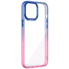 Чехол TPU+PC Fresh sip series для Apple iPhone 14 Plus (6.7") Синий / Розовый