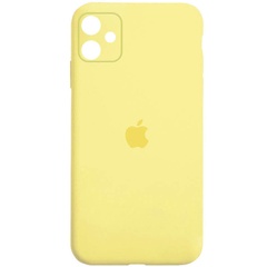 Чохол Silicone Case Square Full Camera Protective (AA) для Apple iPhone 11 (6.1 "), Жовтий / Yellow