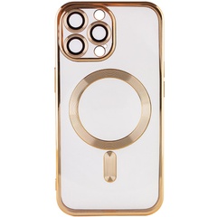 TPU чехол Fibra Chrome with MagSafe для Apple iPhone 15 Pro (6.1") Gold