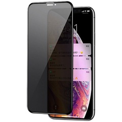 Защитное стекло Privacy 5D Matte (full glue) (тех.пак) для Apple iPhone 11 Pro / X / XS (5.8") Черный