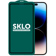 Защитное стекло SKLO 5D (тех.пак) для Apple iPhone 14 Pro (6.1") Черный