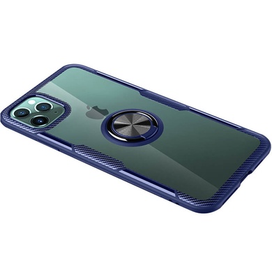 TPU+PC чохол Deen CrystalRing for Magnet (opp) для Apple iPhone 11 Pro (5.8"), Бесцветный / Синий