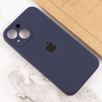 Чехол Silicone Case Full Camera Protective (AA) для Apple iPhone 15 (6.1") Темно-синий / Midnight blue