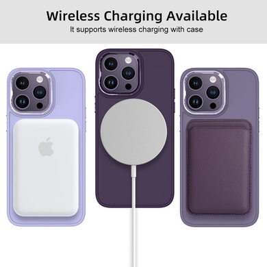 TPU чехол Bonbon Metal Style with MagSafe для Apple iPhone 14 Pro Max (6.7") Фиолетовый / Dark Purple