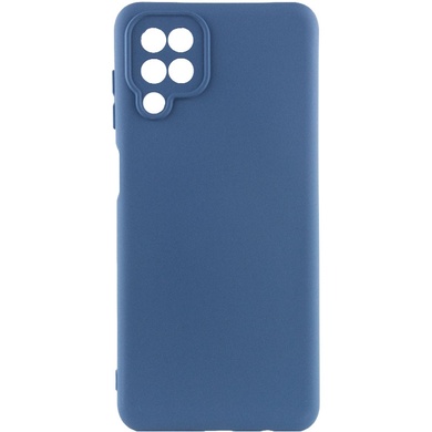 Чехол Silicone Cover Lakshmi Full Camera (AA) для Samsung Galaxy A12 Синий / Navy Blue