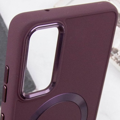 TPU чехол Bonbon Metal Style with MagSafe для Samsung Galaxy S24+ Бордовый / Plum