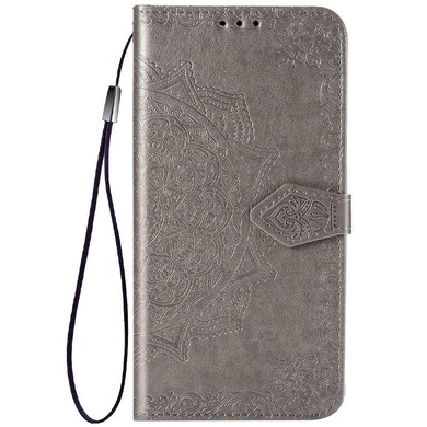 Кожаный чехол (книжка) Art Case с визитницей для Samsung Galaxy A12 / M12 Серый
