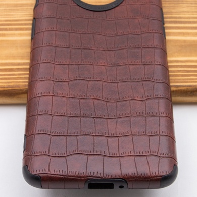 Кожаная накладка Epic Vivi Crocodile series для OnePlus 7T Темно-коричневый