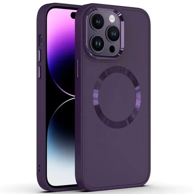 TPU чехол Bonbon Metal Style with MagSafe для Apple iPhone 14 Pro Max (6.7") Фиолетовый / Dark Purple