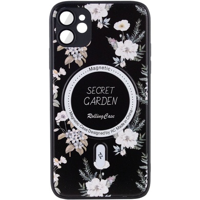 TPU+PC чехол Secret Garden with MagSafe для Apple iPhone 12 (6.1") Black