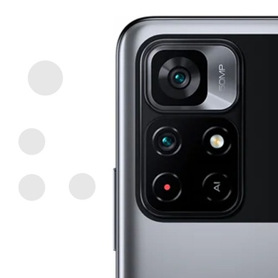 Гнучке захисне скло 0.18mm на камеру (тех.пак) для Xiaomi Poco M4 Pro 5G, Прозрачный