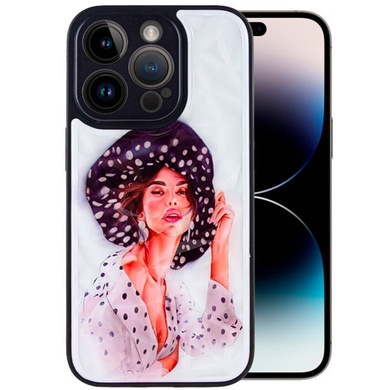 TPU+PC чехол Prisma Ladies для Apple iPhone 14 Pro Max (6.7") Girl in a hat